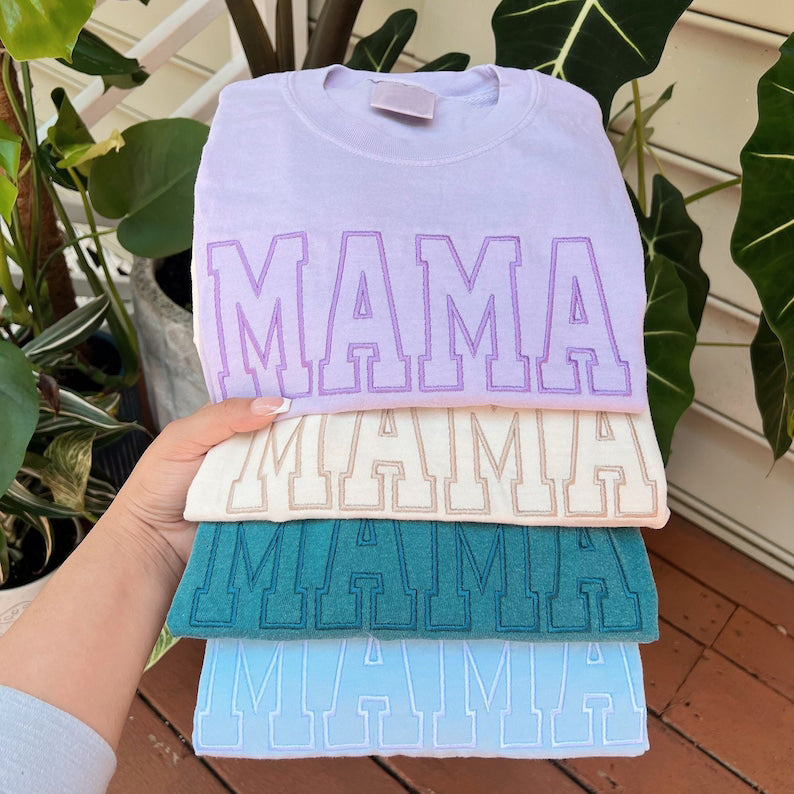 Custom Embroidered Mama / Grandma Sweatshirt - Multiple Colors
