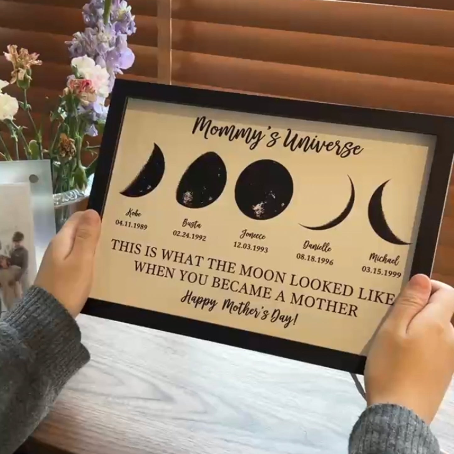 Custom Mommy’s Universe Moon Phase Light Box🌘-Best Mother's Day Gift