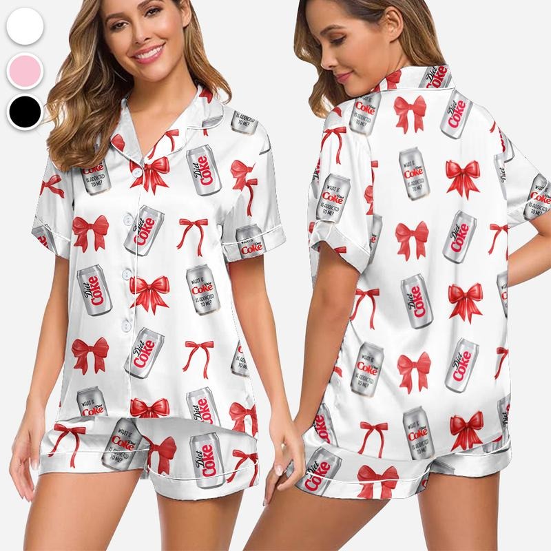 Diet Coke& Bow Pajamas Set