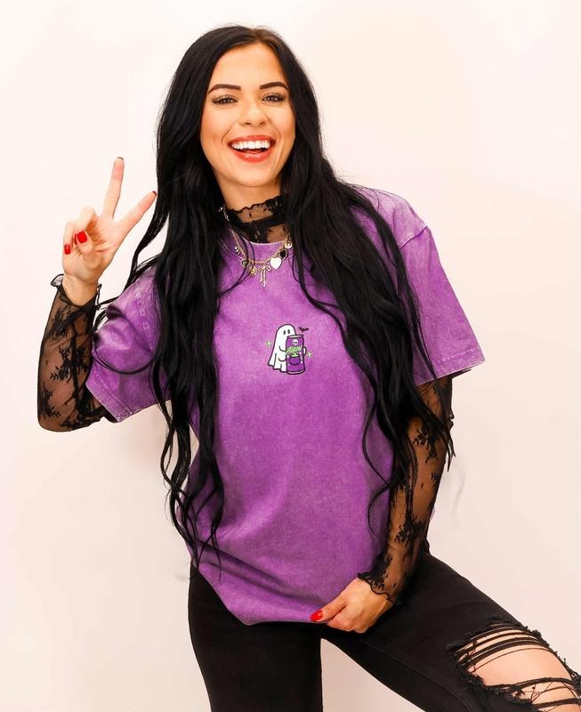 Embroidered Spooky Drink Sweatshirt
