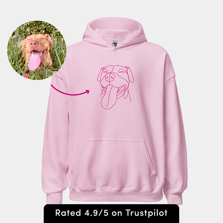 Custom Embroidered Line Drawing Crewneck & Hoodie