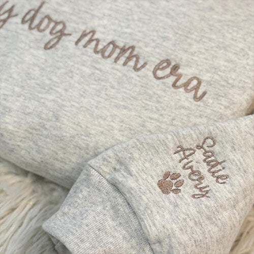 In My Dog Mom Era Sweatshirt – Custom Embroidered with Your Fur Kids' Names 🐾