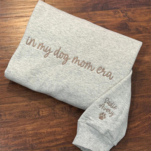 In My Dog Mom Era Sweatshirt – Custom Embroidered with Your Fur Kids' Names 🐾