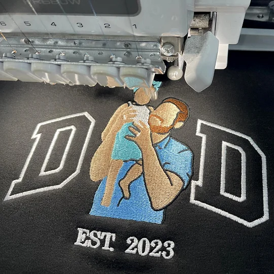Custom Embroidered Dad Photo Est Sweatshirt/Hoodie