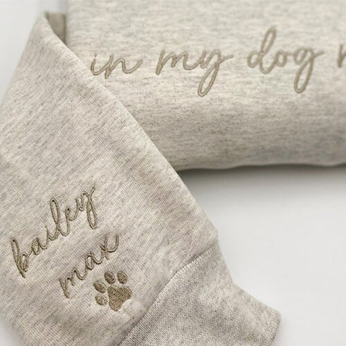 In My Dog Mom Era Sweatshirt – Custom Embroidered with Your Fur Kids' Names 🐾