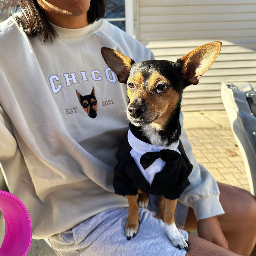 Personalized Embroidered Pet Face and Name Est Sweatshirt