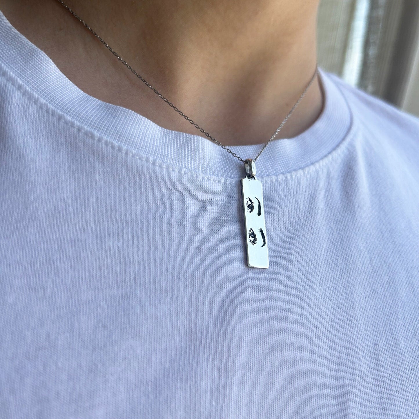 Custom Eyes Photo Necklace
