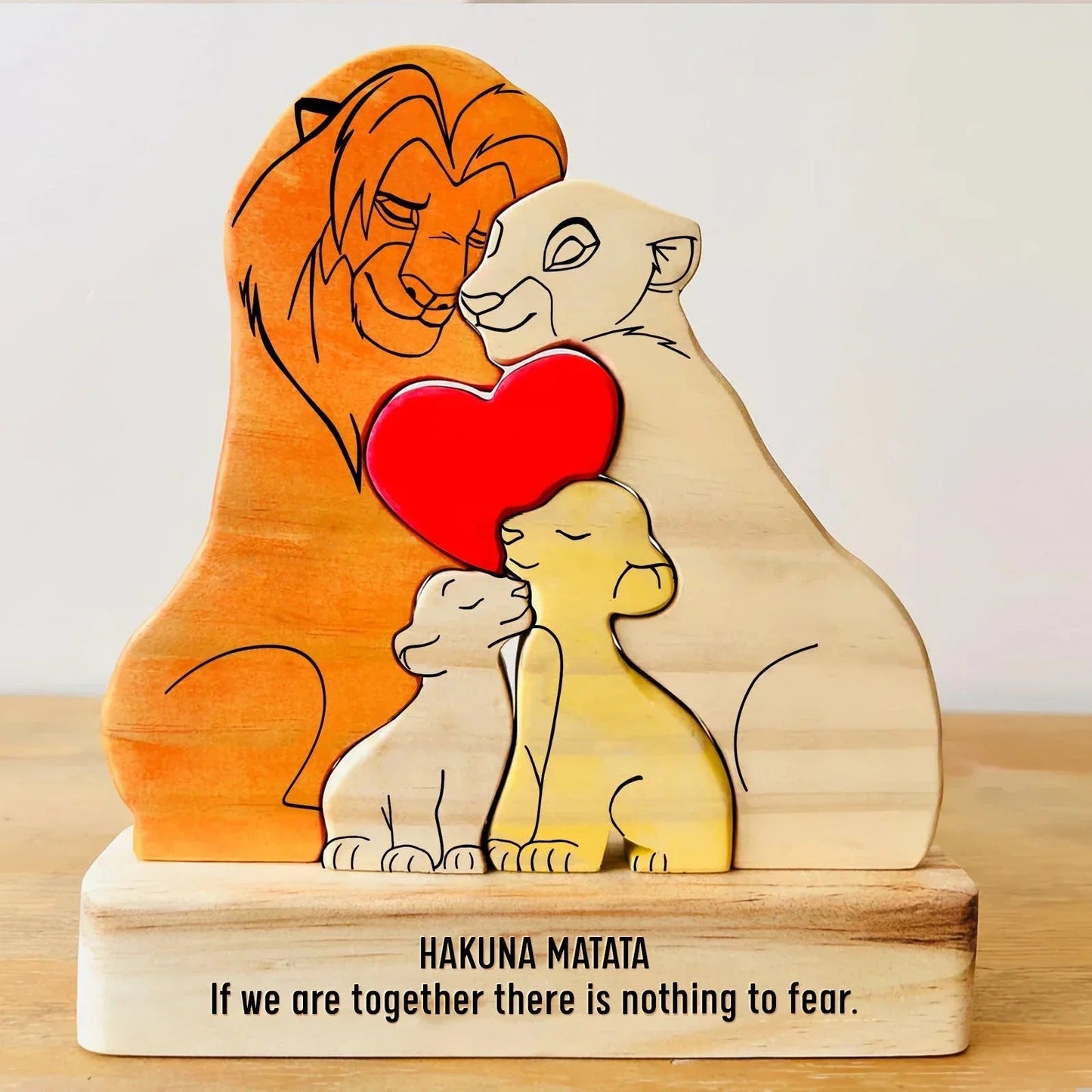 Personalized Lions Family Wooden Art Puzzle🦁💕Best Mother's Day Gift