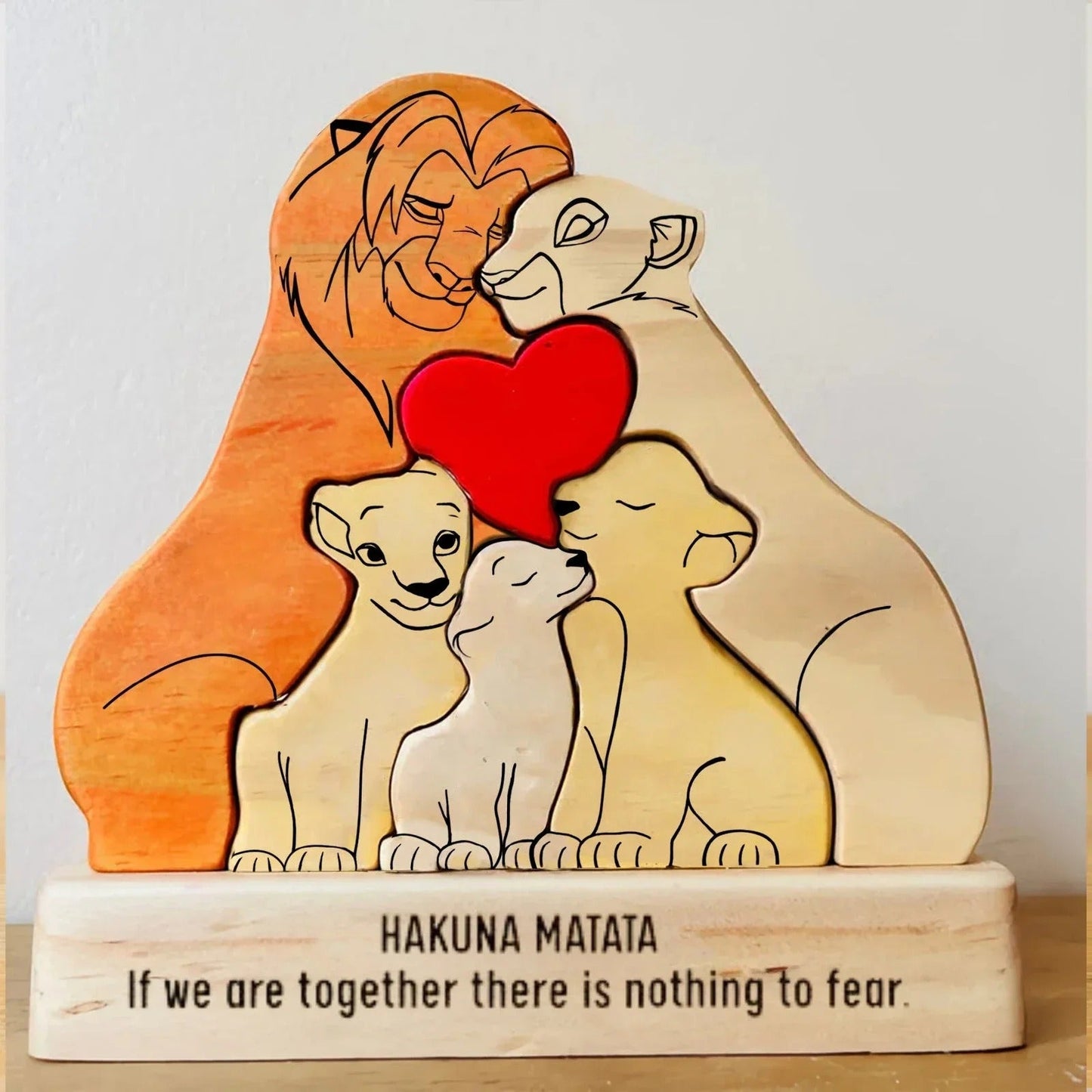 Personalized Lions Family Wooden Art Puzzle🦁💕Best Mother's Day Gift
