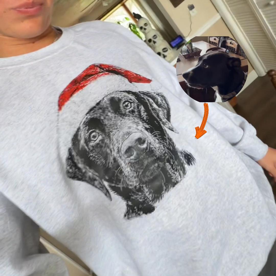 Custom Santa Paws Christmas Dog Shirt