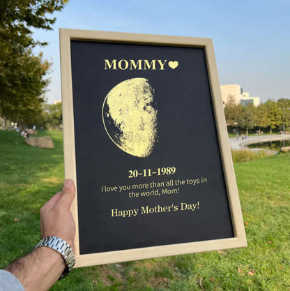 Custom Real Moon Phase Art Frame-Perfect For Mom/Mum