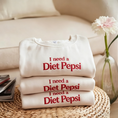 🥤 Embroidered I Need a Diet Pepsi Shirt