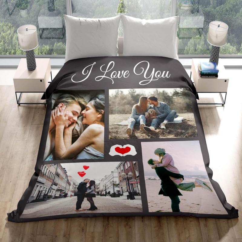 Couples Gifts Custom Blankets with Photos