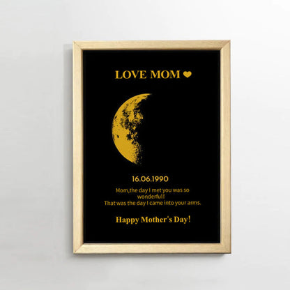 Custom Real Moon Phase Art Frame-Perfect For Mom/Mum
