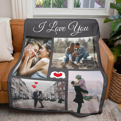 Couples Gifts Custom Blankets with Photos