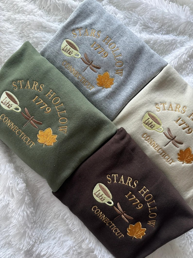 STARS HOLLOW Fall Embroidered Sweatshirt