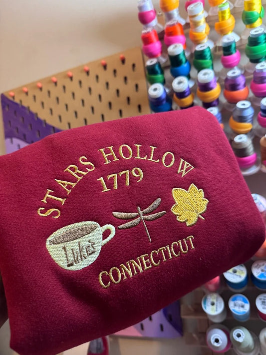 STARS HOLLOW Fall Embroidered Sweatshirt