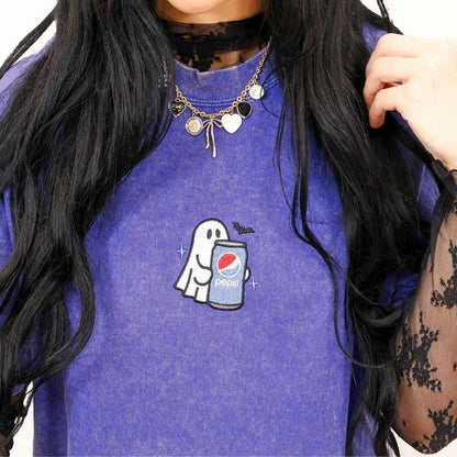Embroidered Spooky Drink Sweatshirt