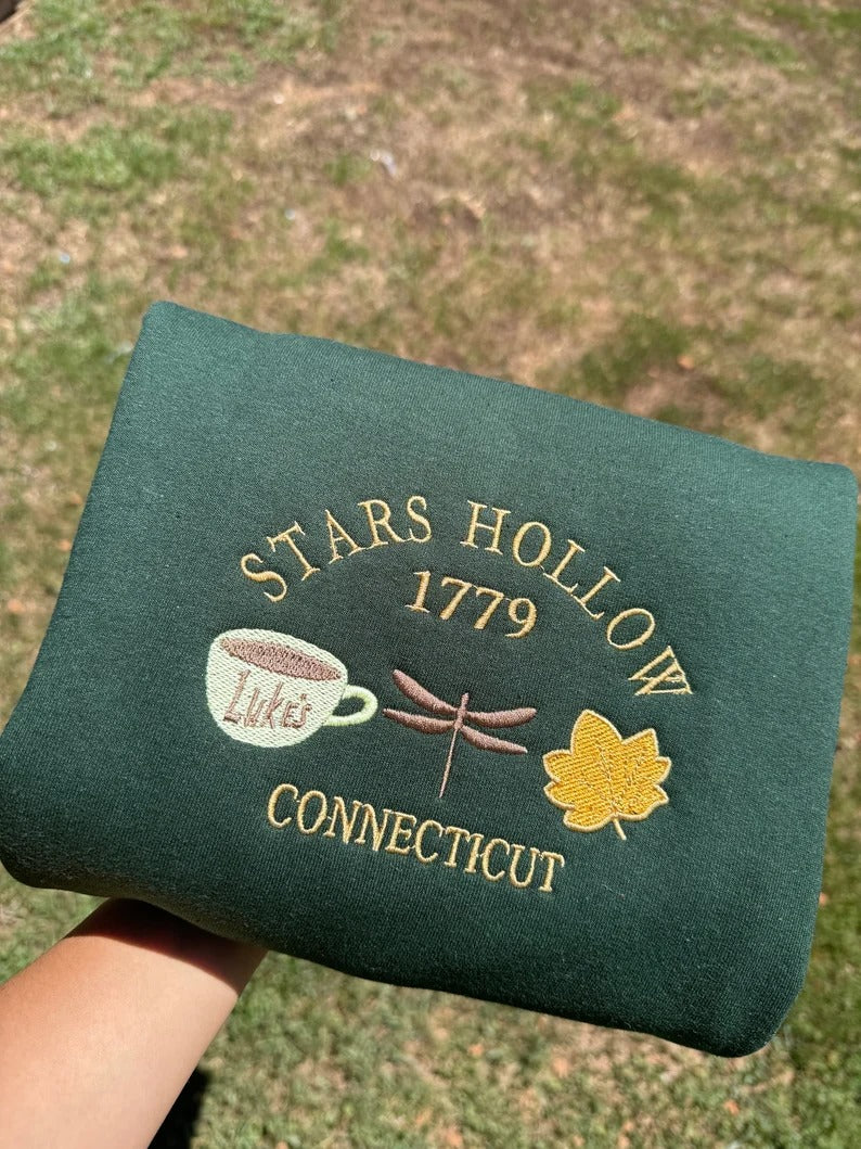 STARS HOLLOW Fall Embroidered Sweatshirt