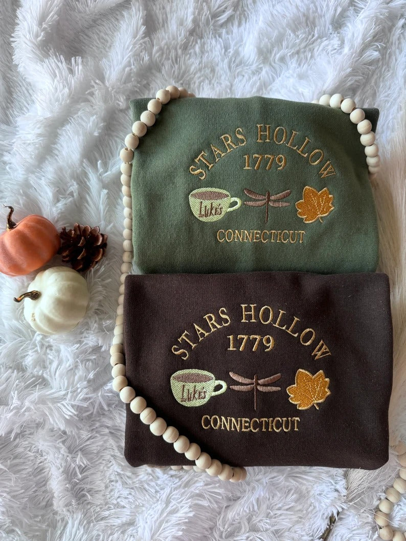 STARS HOLLOW Fall Embroidered Sweatshirt