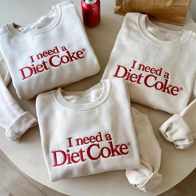 🥤 Embroidered I Need a Diet Coke Shirt