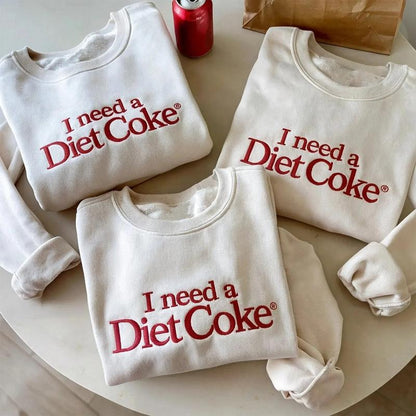 🥤 Embroidered I Need a Diet Coke Shirt