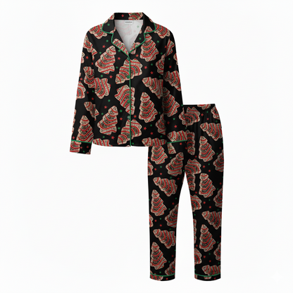 Christmas Tree Cakes Long sleeve Pajama Shirt