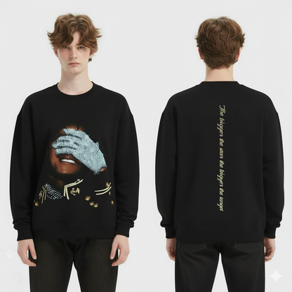 MJ rhinestone Graphic Black Tees/Sweatshirts