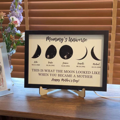 Custom Mommy’s Universe Moon Phase Light Box🌘-Best Mother's Day Gift