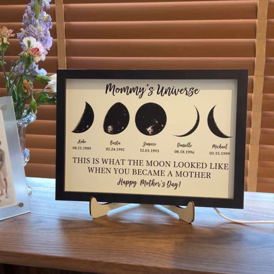 Custom Mommy’s Universe Moon Phase Light Box🌘-Best Mother's Day Gift