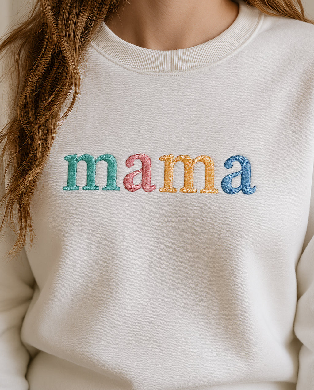 Personalized Pastel Mama Sweatshirt With Kids Names On Sleeve💐