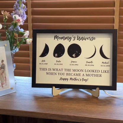 Custom Mommy’s Universe Moon Phase Light Box🌘-Best Mother's Day Gift