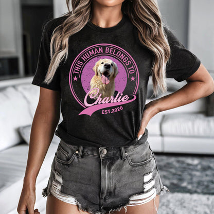 Human Belongs To Dog Cat Personalized Custom Pet Photo T-Shirt / Sweatshirt / Hoodie