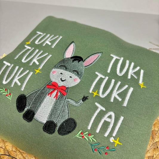 Mi Burrito Sabanero Tuki Embroidered Christmas T-Shirt / Crewneck / Hoodie