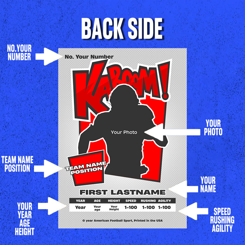 Custom BOOM Football Card For Sports Lovers