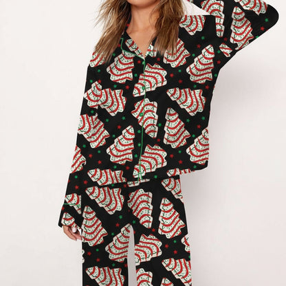 Christmas Tree Cakes Long sleeve Pajama Shirt