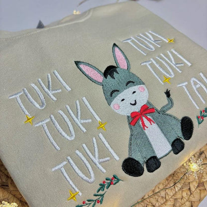 Mi Burrito Sabanero Tuki Embroidered Christmas T-Shirt / Crewneck / Hoodie