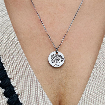 Custom Pet Portrait Necklace