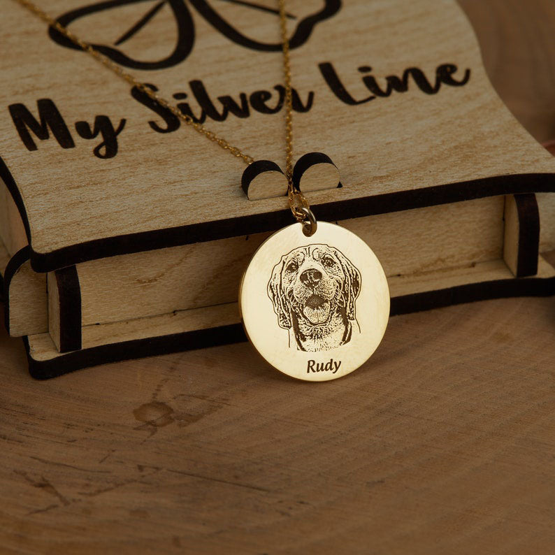 Custom Pet Portrait Necklace