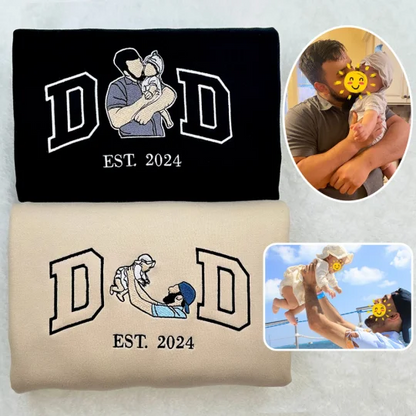 Custom Embroidered Dad Photo Est Sweatshirt/Hoodie
