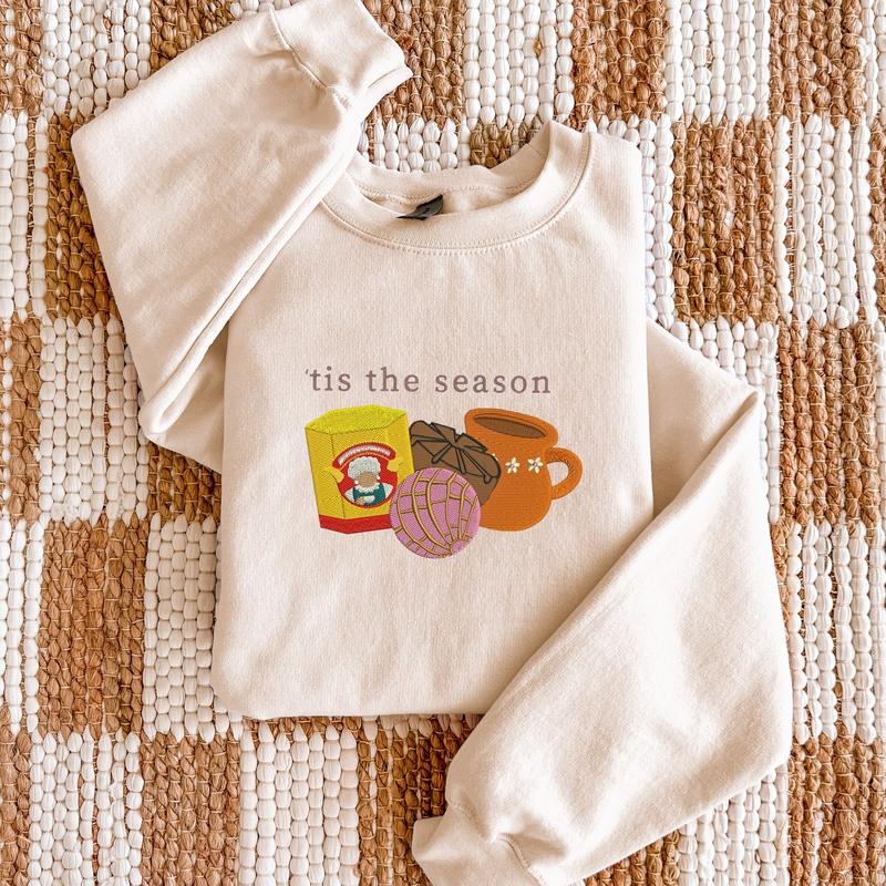 Pink Concha Hot Cocoa Embroidered T-Shirt / Crewneck / Hoodie
