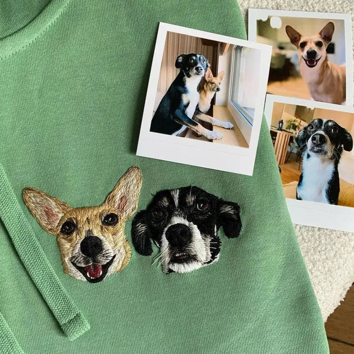 Custom Color Pet Headshot Sweatshirt