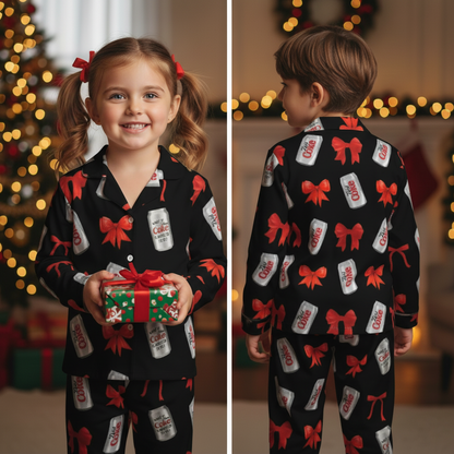 Diet Coke& Bow Long sleeve Pajama Shirt For Kids