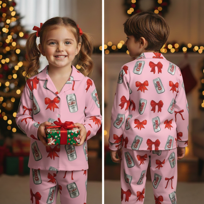 Diet Coke& Bow Long sleeve Pajama Shirt For Kids