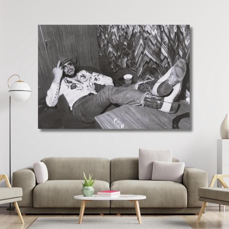 Hank's W. JR Art POSTER PRINT H_ank Wiliams Jr. Retro Print No Frame