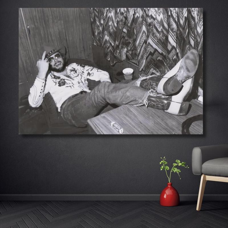 Hank's W. JR Art POSTER PRINT H_ank Wiliams Jr. Retro Print No Frame