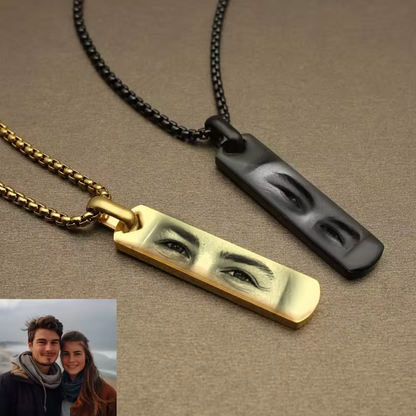 Custom Eyes Photo Necklace