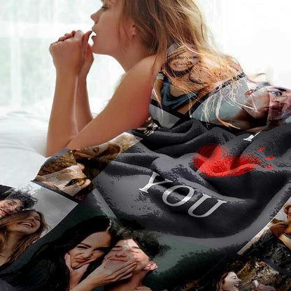 I Love You Couples Gifts Custom Photo Blanket