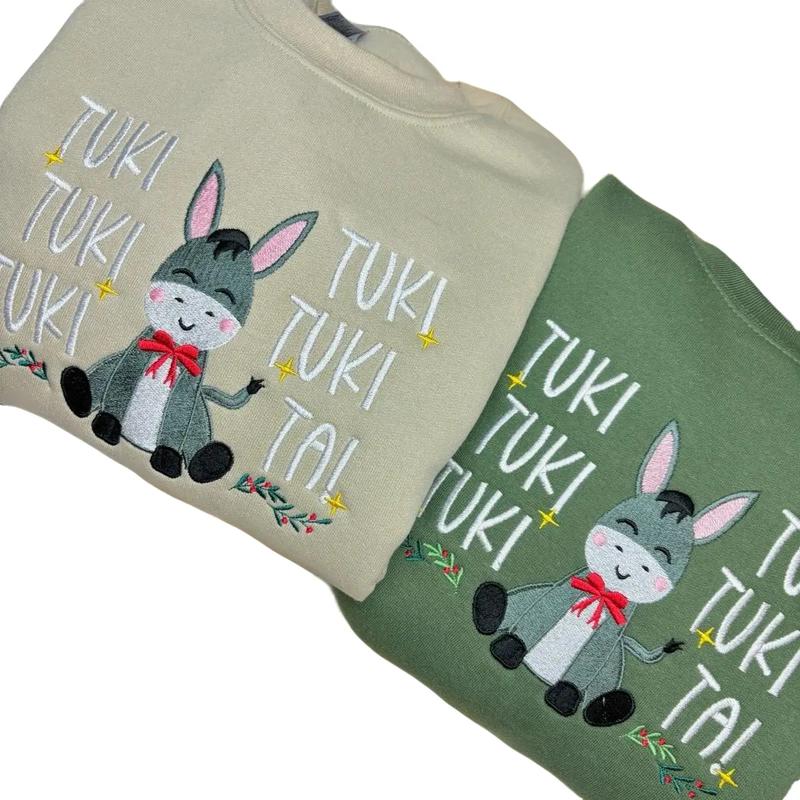 Mi Burrito Sabanero Tuki Embroidered Christmas T-Shirt / Crewneck / Hoodie