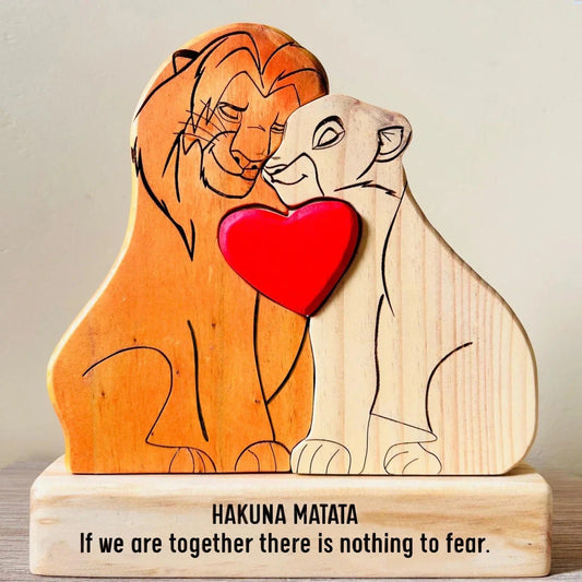Personalized Lions Family Wooden Art Puzzle🦁💕Best Mother's Day Gift